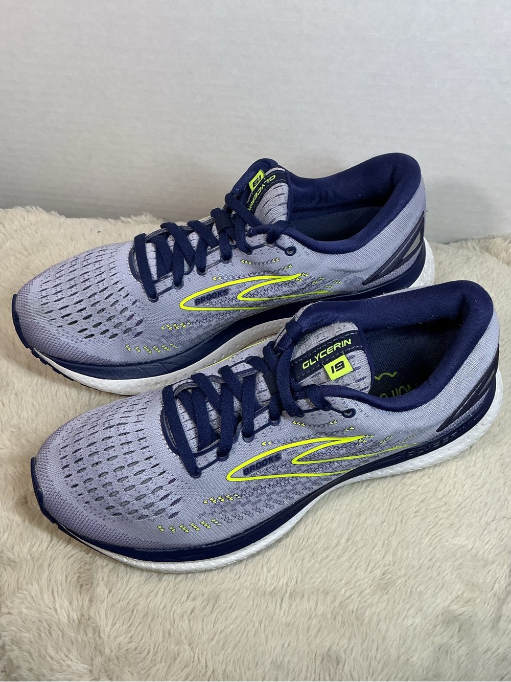 Brooks Glycerin 19 Women’s Running Shoes Size 9 Medium B Blue Gray Purple - Picture 3 of 16